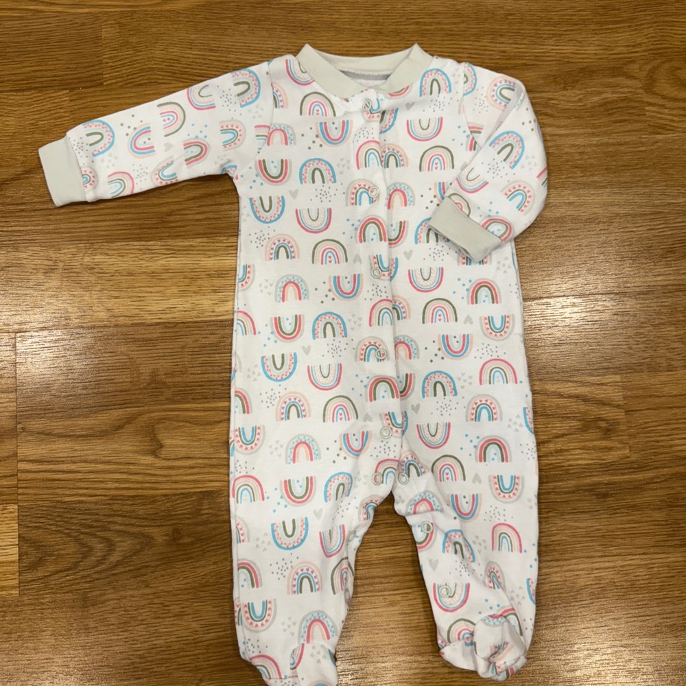 Rainbow Print Baby Sleeper Pajamas